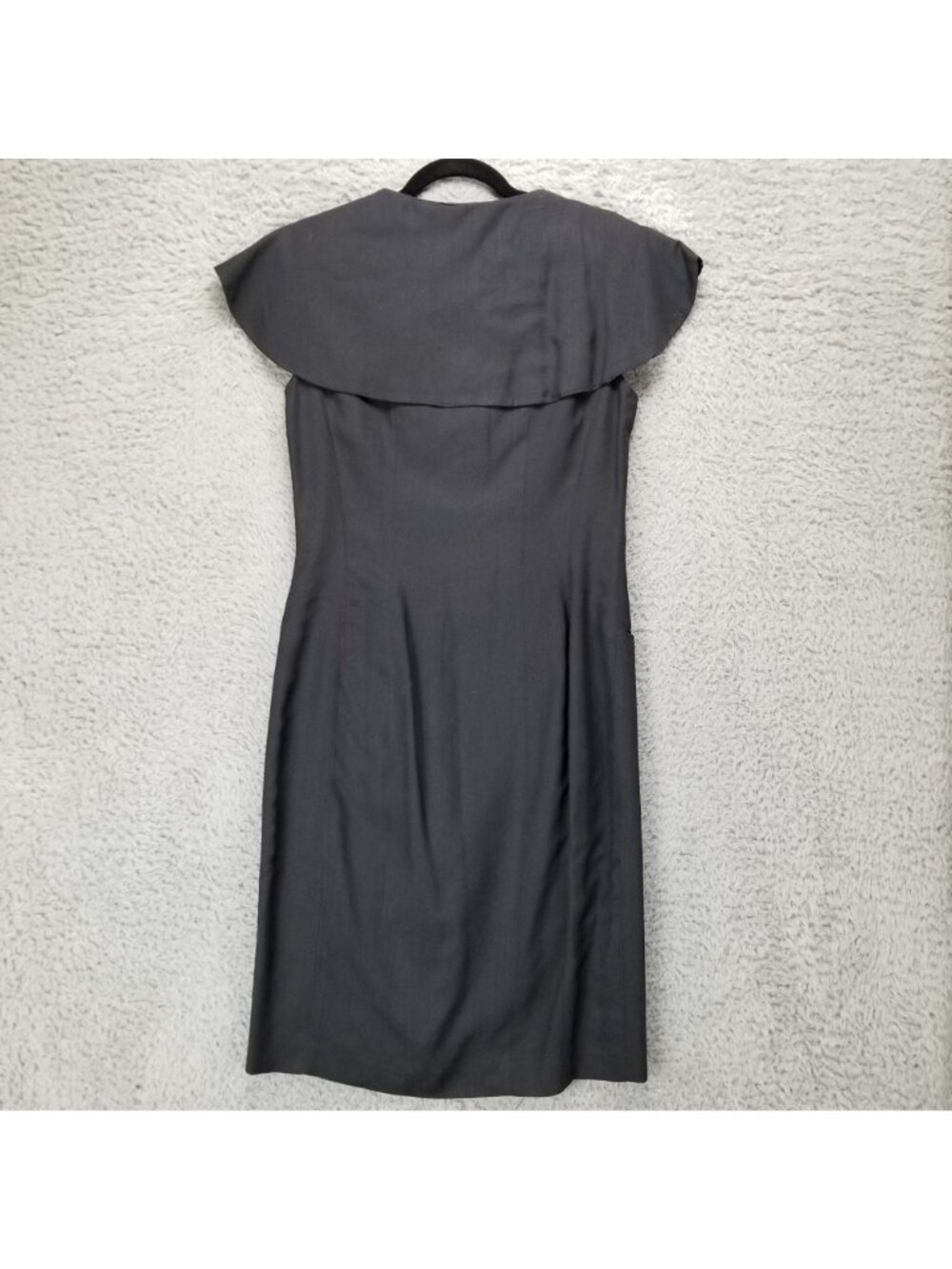 Tahari Dress Womens 8 Black Sleeveless Academia Linen Blend Sheath *Read* - Picture 11 of 12